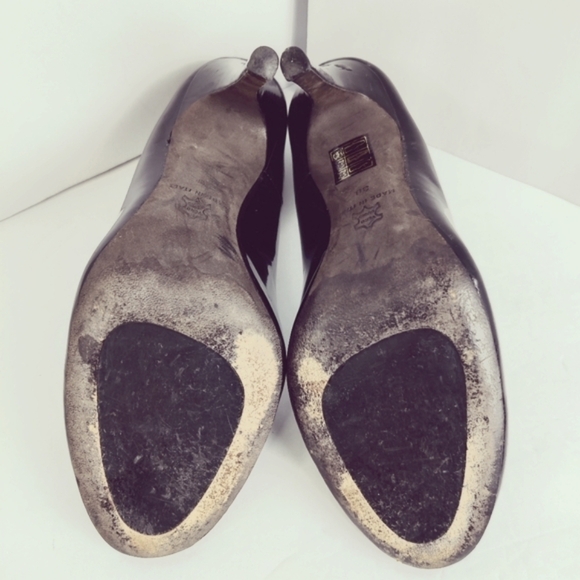 Kurt Geiger Black Patent Leather Stiletto Pumps 4" Heels Round Toe Sz 38 - Picture 9 of 15